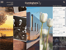 Tablet Screenshot of cunninghamsfunerals.com